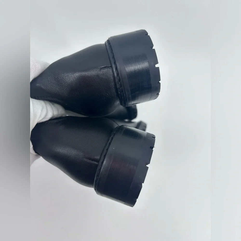 New $950 STUART WEITZMAN 5050 BOOT STRETCH LEATHER OVER THE KNEE BLACK 7.5 S4829